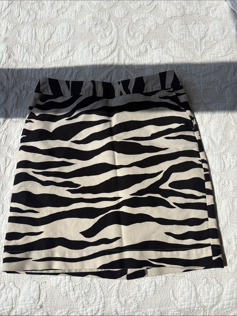 Merona Zebra-Print Mini Skirt - Black & Cream